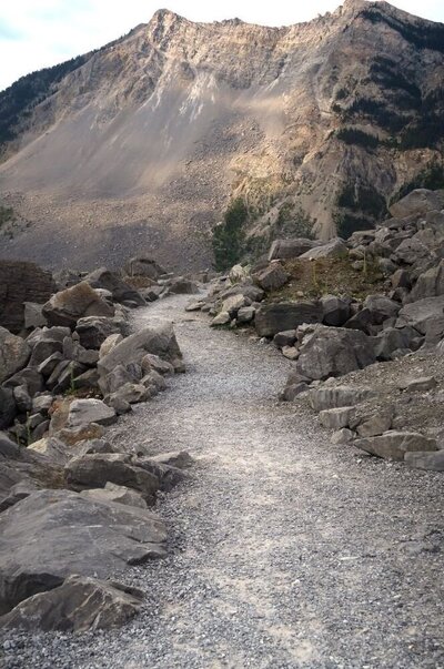 Frank Slide in Southern Alberta, Canada