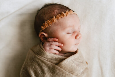 a newborn photography session in denton texas