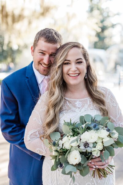 Caroline + Chase -  Elopement in Forsyth Park, Savannah - The Savannah Elopement Package, Flowers by Ivory and Beau