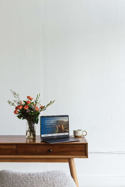 event planning squarespace website design
