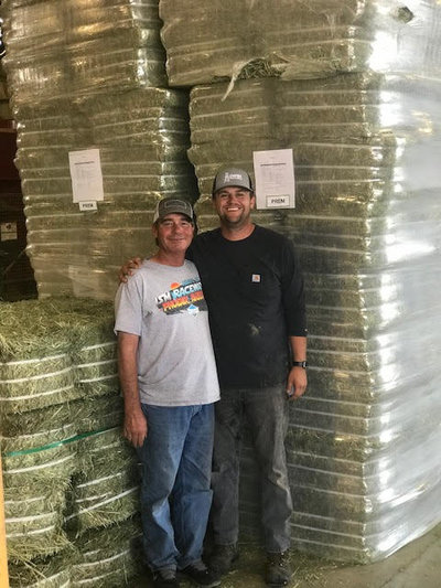 Rick and Luke with Hay