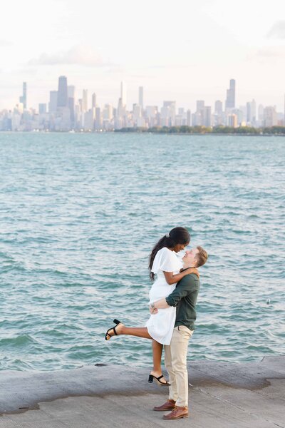 Chicago lakefront Engagement session