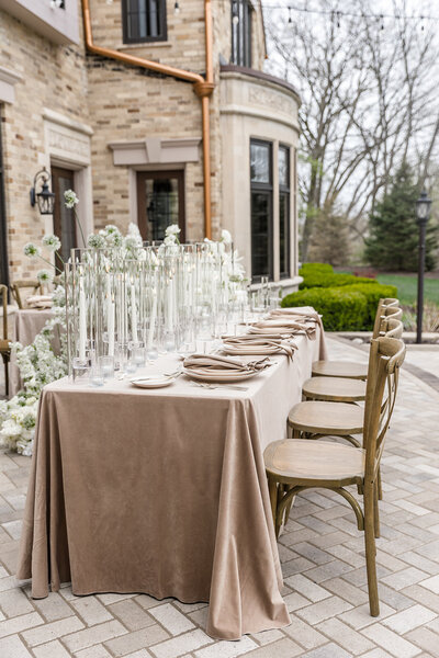 Wedding reception tableware