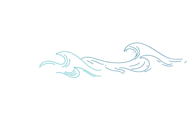 linear sketch of ocean waves