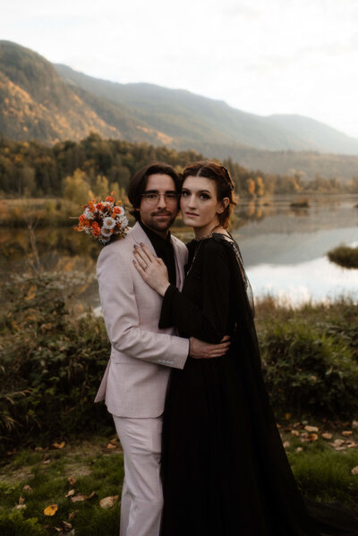 Wedding couple on Salt Spring Island