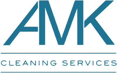 Text based logo with initials "AMK" and the words "Cleaning Services" underneath