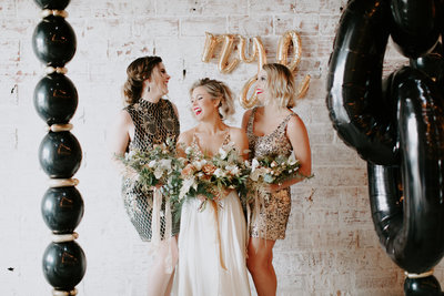 New Year’s Eve Wedding Stylized Shoot | Black White Silver Gold Countdown Wedding – Kennewick, WA | Tin Sparrow Events + Alex Lasota Photography