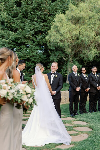 LAID-BACK FALL WEDDING AT the CARMEL VALLEY RANCH AGAINST CARMEL VALLEY MOUNTAINS in CARMEL BY THE EA