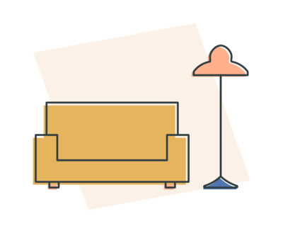 couch and lamp icon