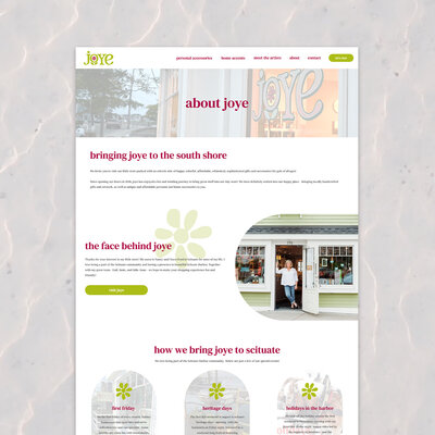 The Peach Poppy branding with flowers in the background