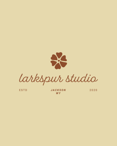 Retro, romantic, western branding for a western Wyoming floral studio.