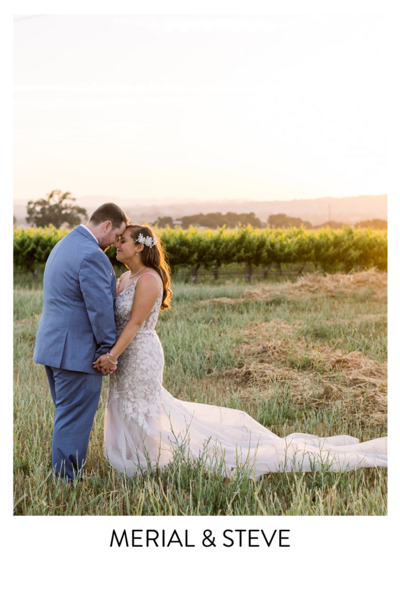 Paso wedding videographer in wine country captures bride and groom together smiling on their california wedding day