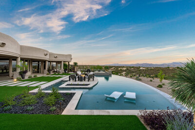 this was a lovely project, we designed this grand pool that overlooks the arizona landscape, located in paradise valley