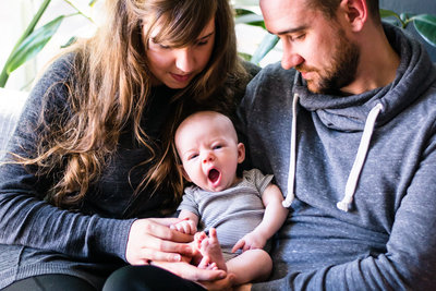 baby yawns