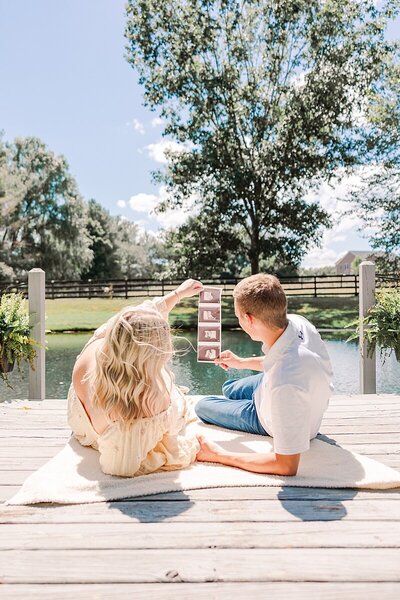 Beautiful maternity photography in Harrisonburg, VA, with natural light highlighting the joy of pregnancy