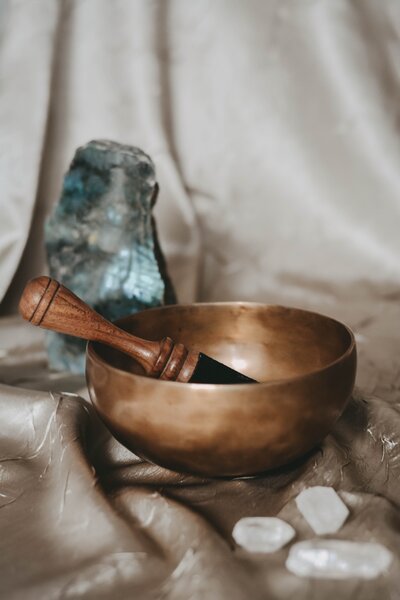Calming sound bowl used for manifesting and relaxing