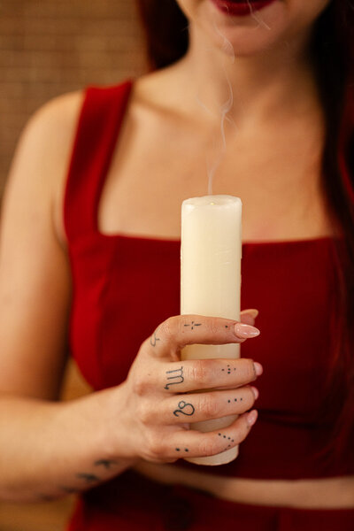 personal and spiritual growth candle