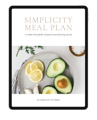 The ultimate meal planning system by Simplicity at Home.