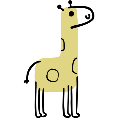 Giraffe Drawing Element