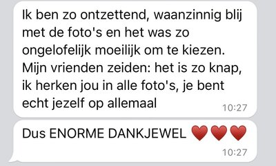 Review over fotoshoot bij Isabeau Bosscher Fotografie.