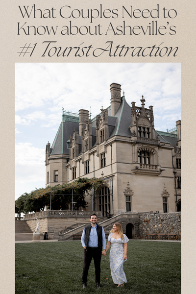 A couple stands in front of the Biltmore