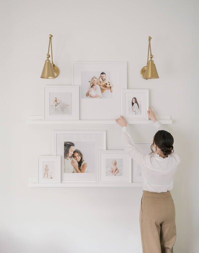 maternity photography bay area being framed on walls