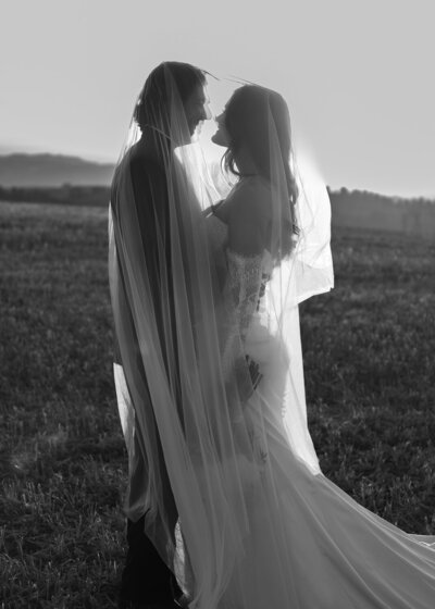 Pismo Beach wedding couples photos at sunset in black and white with wedding at Dolphin Bay Resort & Spa