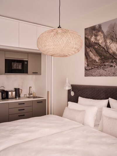 Studio Living Apartment im the breeze mit Küche und Bett