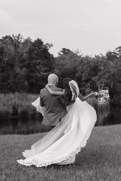 A whimsical couple at their Charleston wedding, photographed by Amanda Porter
