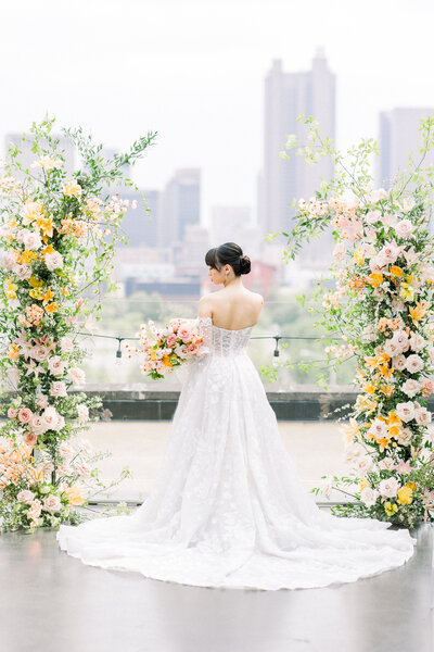 Elegant bridal portrait at Revery North 4th Corridor in Columbus Ohio. Columbus Ohio Wedding Photographer