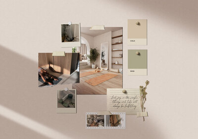 Collage pin board effect moodboard