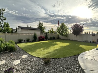 artificial turf lawn installation