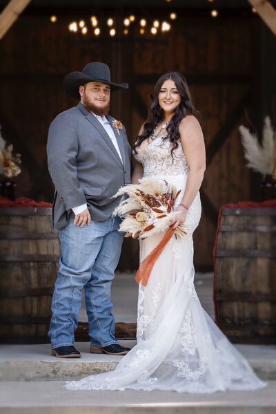 fall wedding bridal bouquet bride groom The Rosewood Venue