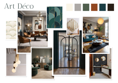Planche d'inspiration style art deco