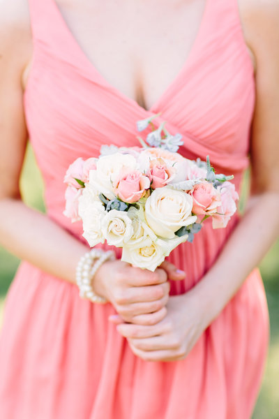 bridesmaid in Peach tones inspired wedding