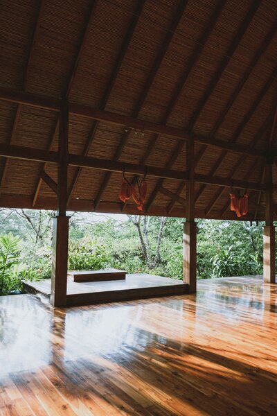 Outdoor yoga shala at Bodhi Tree Resort in Nosara Costa Rica