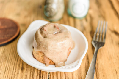 Take and bake gluten-free cinnamon rolls made by Mason Dixon Bakery
