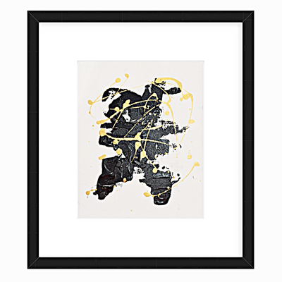 Black and gold abstract art