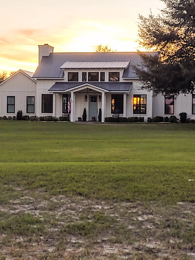 white house, blackroof, florida sunset, leaky roof