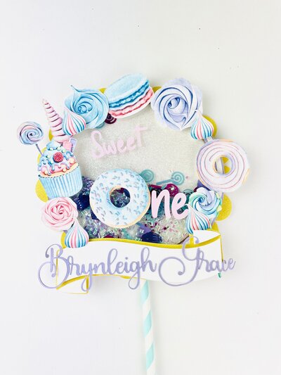 sweet one shaker cake topper