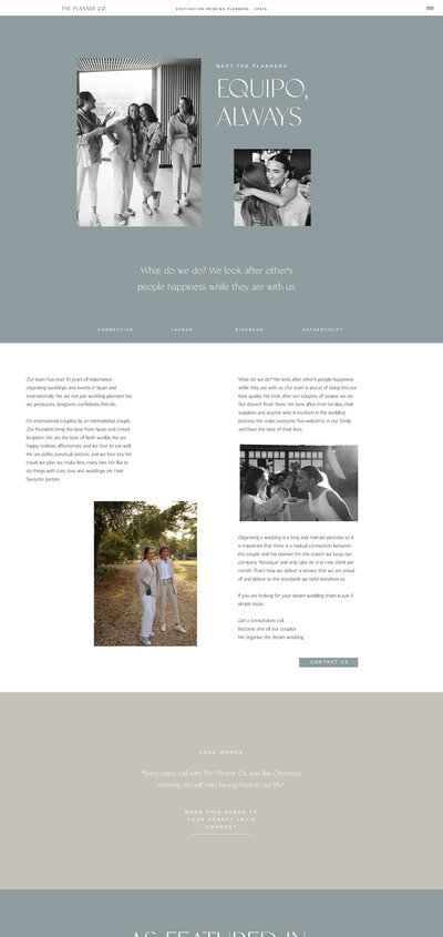 Planners Experience - Garden of Muses Showit Website Template