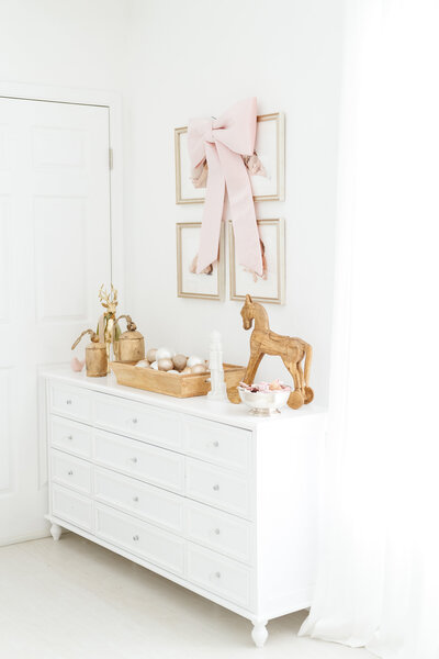 Studio dresser decorated for nutcracker sessions in Phoenix, AZ