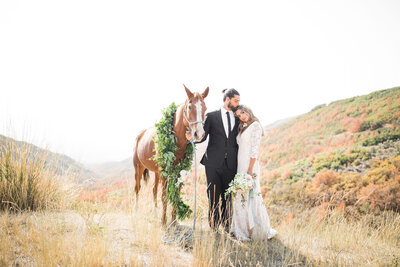mountain bridals with a horse