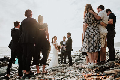 wedding on beach at China Beach Vancouver Island