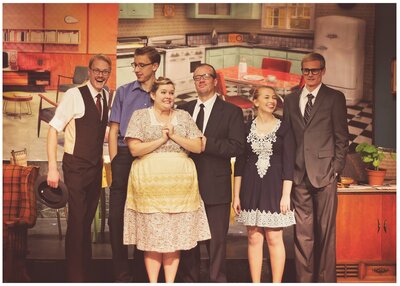 cast photo of play set in 1950s
