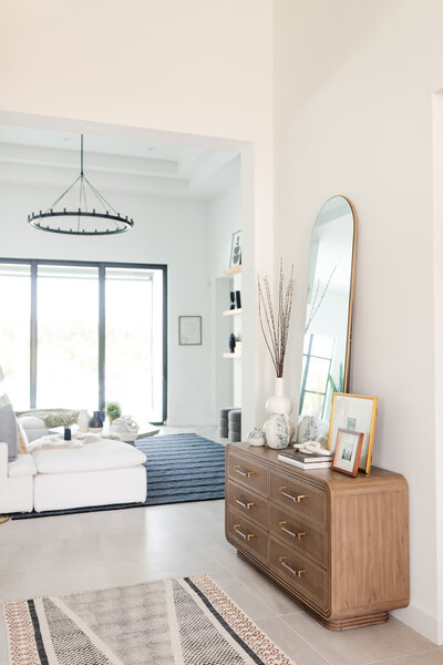 Entryway Featuring Wooden Console Table
