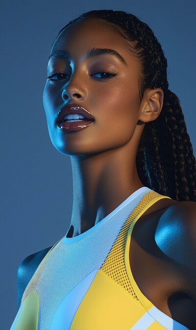 woman-profile-blue-background