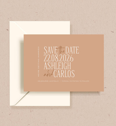 Big Love wave save the date in palm springs theme