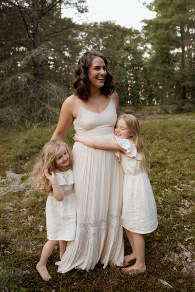 Mother with her daughters