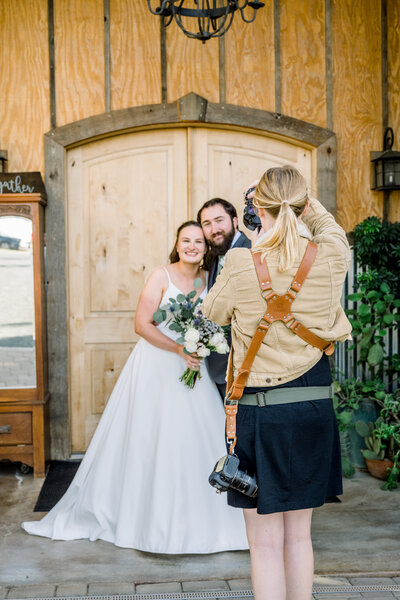 Wedding photographer in San Luis Obispo takes portraits of bride and groom